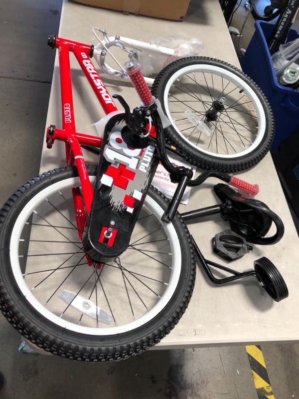 Photo 2 of **MINOR DAMAGE**MISSING HARDWARE* JOYSTAR Pluto Kids Bike for 3-13 Year Old Boys & Girls with Training Wheels for 12 14 16 18 20 inch Bikes, Kickstand for 18 20 Inch BMX Freestyle Bicycle
