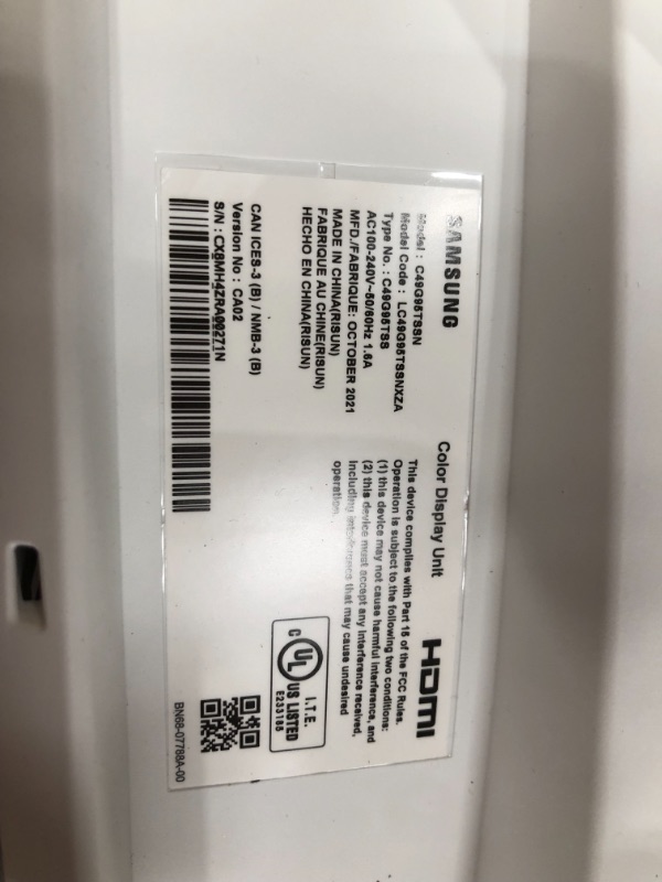 Photo 1 of Samsung -49" Odyssey G9 Gaming Monitor - LC49G95TSSNXZA