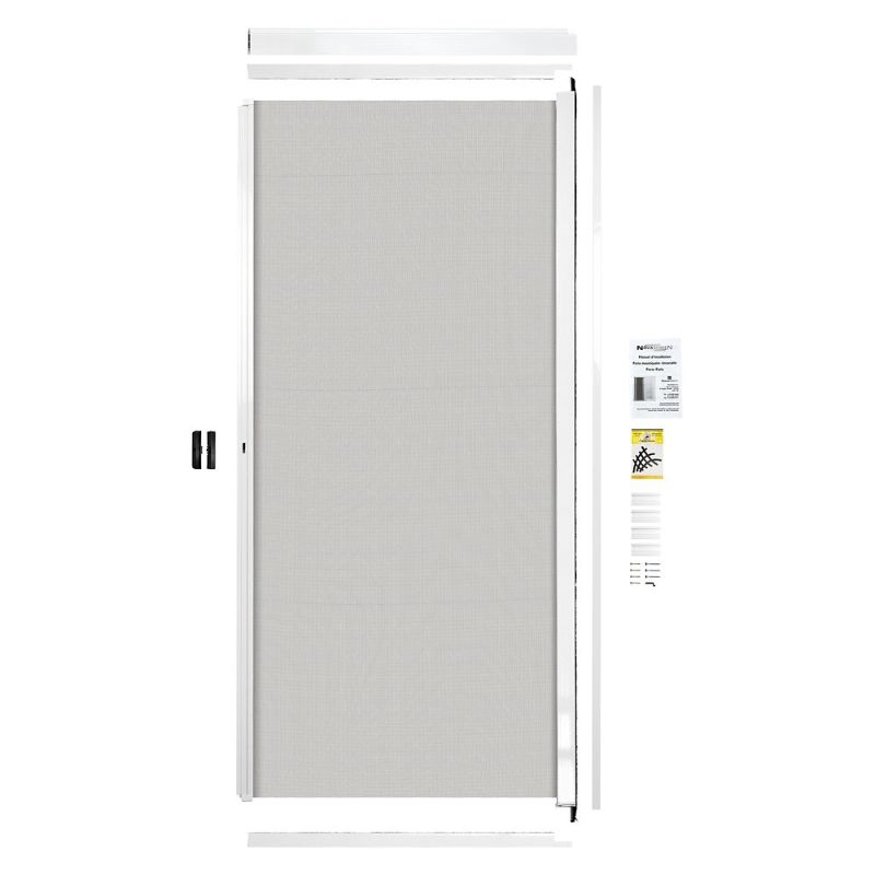 Photo 1 of **MINOR WARE FROM SHIPPING** Novascreen Novascreen Sliding Patio Door - Retractable Screen - Full View - White PPNOVA56
