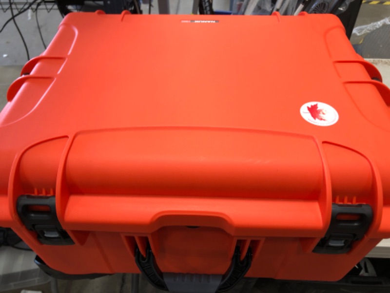 Photo 2 of **MISSING HARDWARE TO ONE WHEEL** Nanuk 960 Waterproof Hard Case with Wheels and Foam Insert - Orange
