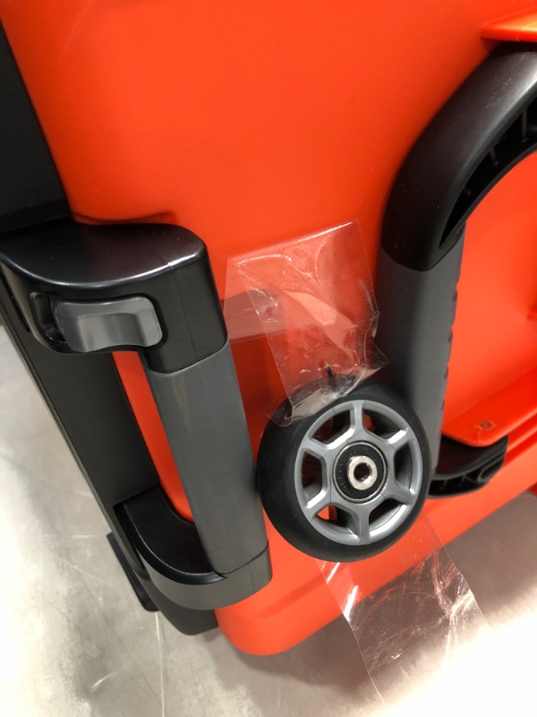 Photo 3 of **MISSING HARDWARE TO ONE WHEEL** Nanuk 960 Waterproof Hard Case with Wheels and Foam Insert - Orange
