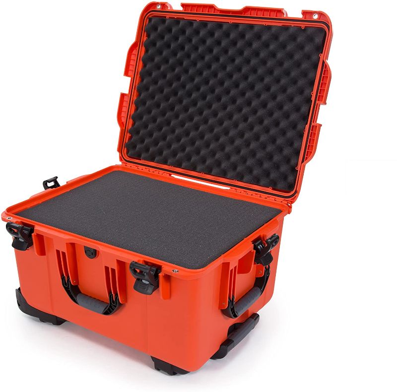 Photo 1 of **MISSING HARDWARE TO ONE WHEEL** Nanuk 960 Waterproof Hard Case with Wheels and Foam Insert - Orange
