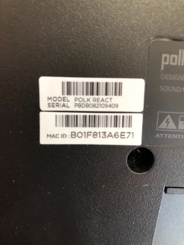 Photo 2 of Polk Audio React Sound Bar, Dolby & DTS Virtual Surround Sound, Next Gen Alexa Voice Engine with Calling & Messaging Built-in, Expandable to 5.1 with Matching React Subwoofer & SR2 Surround Speakers
