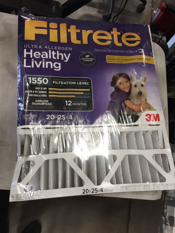 Photo 3 of **MINOR DAMAGE** Filtrete 1550 Allergen Reduction Filter - 20x25x4