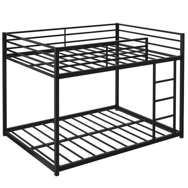 Photo 1 of Ailaah Full over Full Metal Bunk Bed, Low Bunk Bed with Ladder, Black(New SKU:MF285536AAB)
- Missing//loose hardware 