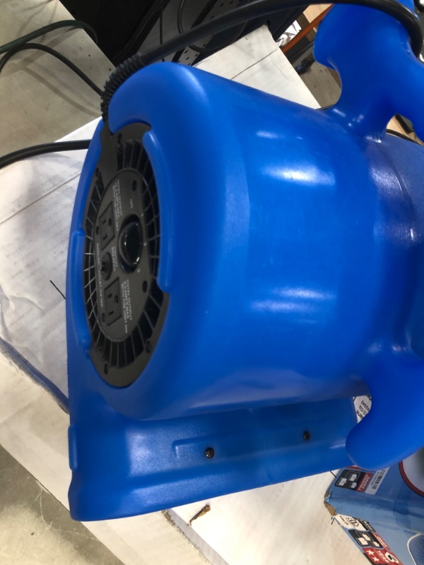 Photo 2 of 1/4 HP Air Mover Blower Fan for Water Damage Restoration Carpet Dryer Floor Home and Plumbing Use in Blue
