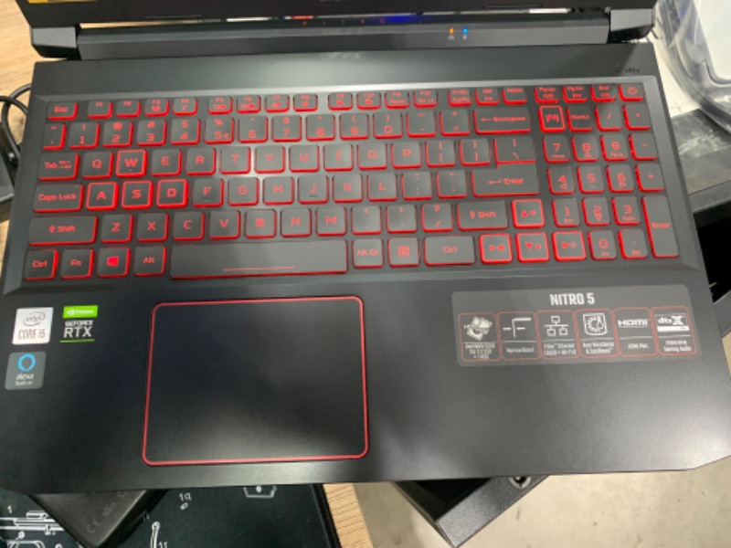 Photo 1 of Acer Nitro 5 Gaming Laptop, 10th Gen Intel Core i5-10300H,NVIDIA GeForce GTX 1650 Ti, 15.6" Full HD IPS 144Hz Display, 8GB DDR4,256GB NVMe SSD,WiFi 6, DTS X Ultra,Backlit Keyboard,AN515-55-59KS