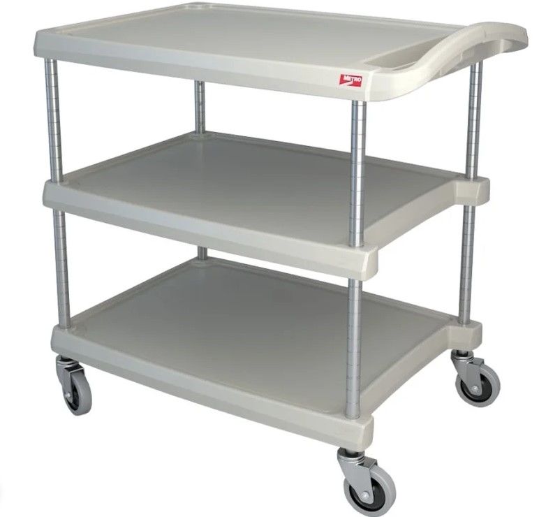 Photo 1 of ***STOCK PHOTO FOR REFERENCE,INCOMPLETE, MISSING HARDWARE, WHEELS, POLES*** METRO MYCRAFT 3 TIER PLASTIC GREY