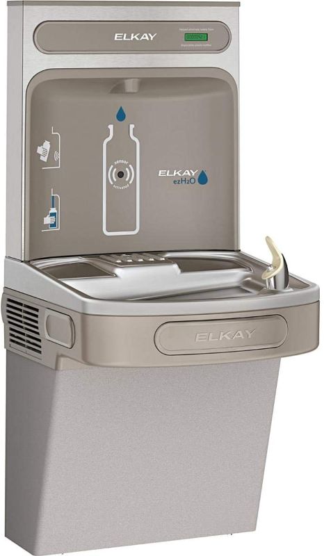 Photo 1 of ***INCOMPLETE, MISSING BOTTLE FILLER *** Elkay EZS8WSLK EZH2O Bottle Filling Station with Single ADA Cooler, Non-Filtered 8 GPH, 46.30 x 18.30 x 19.00 inches, Light Gray Granite
