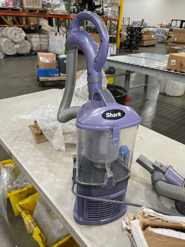 Photo 3 of ***TESTED, WORKS*** Shark NV352 Navigator Lift Away Upright Vacuum with Wide Upholstery and Crevice Tools, Lavender
