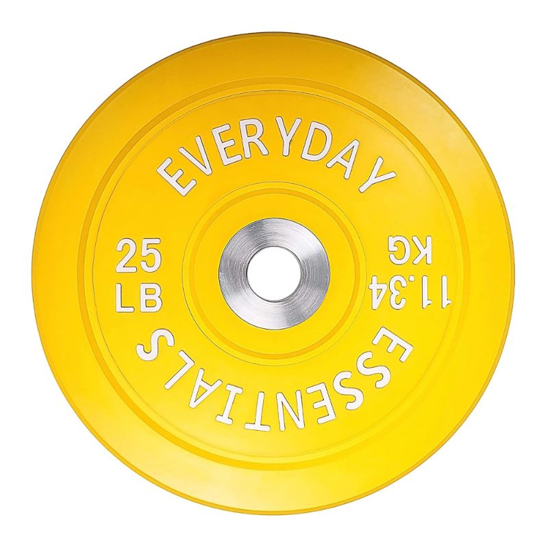 Photo 1 of ***GREEN*** BalanceFrom Everyday Essentials 25 Pound Olympic Weight Bumper Plate, GREEN- 25 LBS
