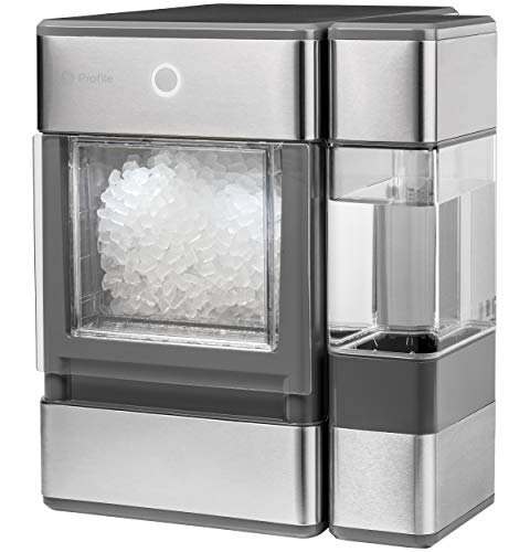 Photo 1 of  GE Profile Opal | Countertop Nugget Ice Maker with Side Tank | Portable Ice Machine Makes up to 24 Lbs. of Ice per Day | Stainless Steel Finish
