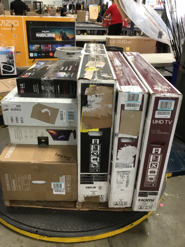 Photo 2 of   PALLET OF ASSORTED DAMAGED TVS AND MONITORS SOLD AS IS NON REFUNDABLE