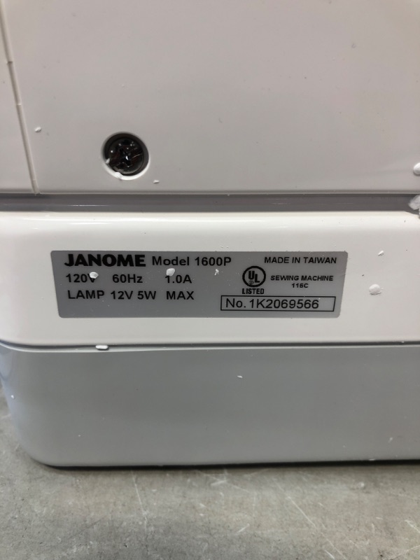 Photo 3 of Janome 1600P-QC High Speed Sewing & Quilting Machine