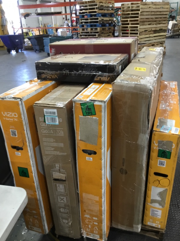 Photo 2 of   PALLET OF ASSORTED DAMAGED TVS AND MONITORS SOLD AS IS NON REFUNDABLE