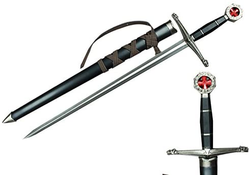 Photo 1 of Prince Sword with Sheath,Crusader Knight Templar Short Sword - Historical Reproduction, Cast Metal Handle
