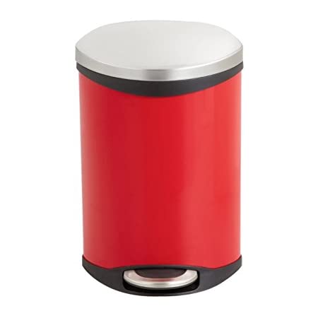 Photo 1 of (DENTED FRONT)
Safco Products 9901RD Ellipse Step-On Waste Receptacle, 3-Gallon, Red
