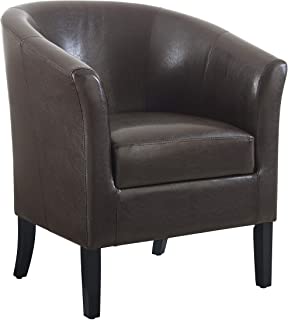 Photo 1 of (BROKEN LOWER SECTION OF FRAME)
Linon Home Dcor Linon Home Decor Simon Club Chair, 33" x 28.25" x 25.5", Brown