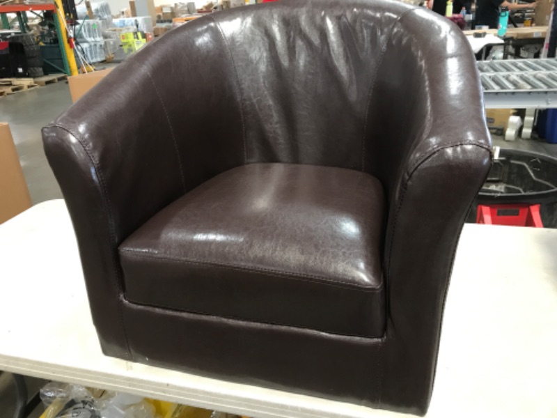 Photo 2 of (BROKEN LOWER SECTION OF FRAME)
Linon Home Dcor Linon Home Decor Simon Club Chair, 33" x 28.25" x 25.5", Brown