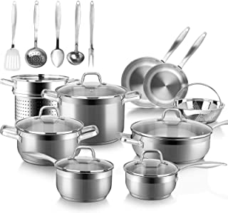 Photo 1 of (SCRATCHED HANDLE)
Duxtop Professional Stainless Steel Induction Cookware Set, 19PC Kitchen Pots and Pans Set, Heavy Bottom with Impact-bonded Technology
