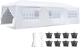 Photo 1 of (TORN MATERIAL)
SereneLife SLTET30 Party Commercial Instant Shelter with 4 Walls-Waterproof Tent with 8 Sand Bags, One Size, White