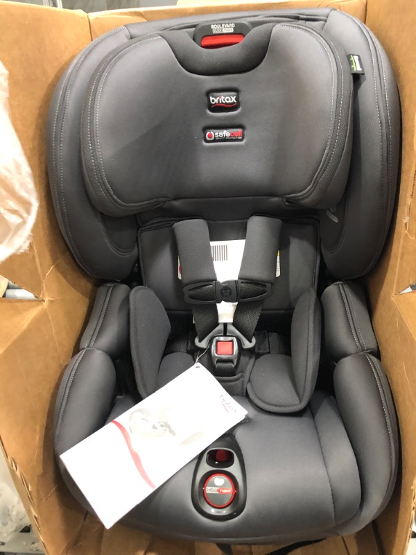 Photo 2 of Britax Boulevard ClickTight Convertible Car Seat, Cool N Dry Charcoal - Cooling & Moisture Wicking Fabric
