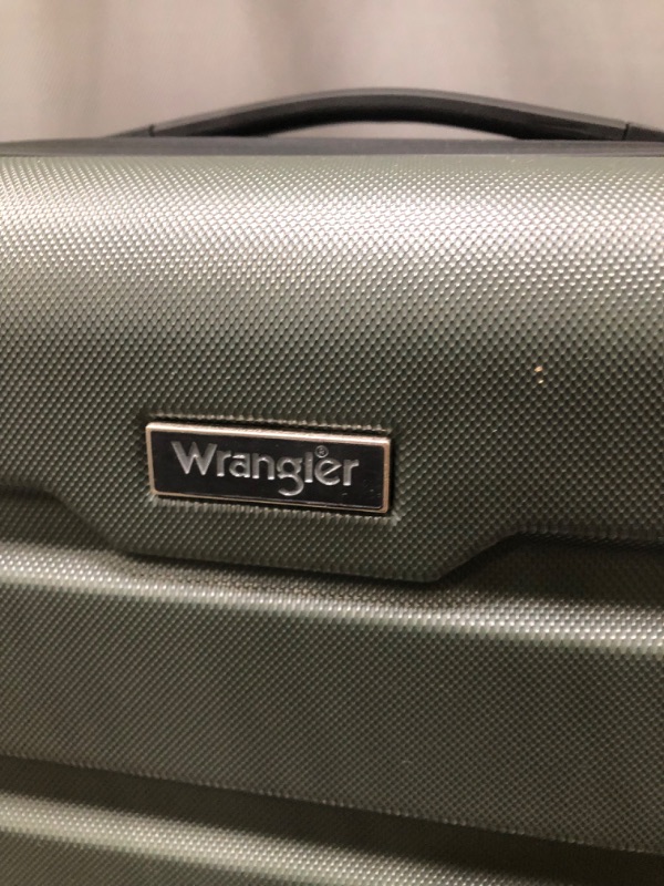 Photo 5 of Wrangler Hardside Carry-On Spinner Luggage, Deep Depth, 20-Inch Deep Depth Green