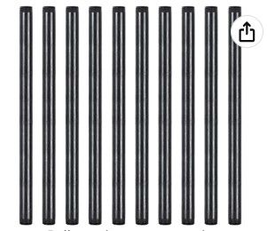 Photo 1 of 10 Pack 3/4 Inches x 16 Inches Black Malleable Steel Nipples Fitting