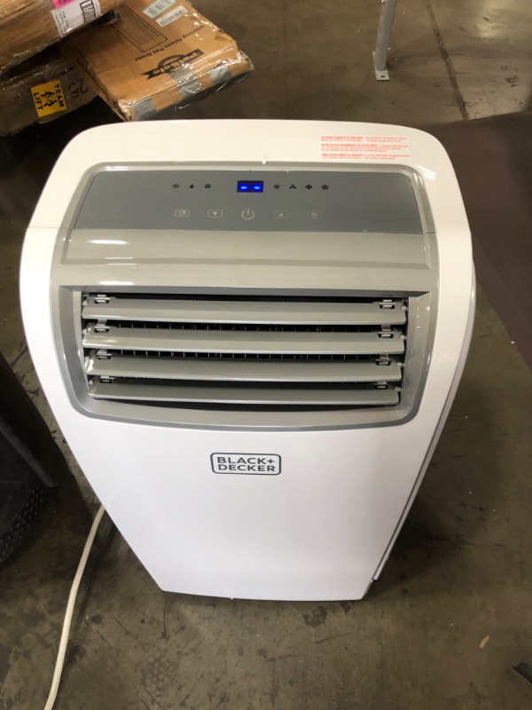 Photo 2 of BLACK+DECKER 8,000 BTU DOE (14,000 BTU ASHRAE) Portable Air Conditioner with Remote Control, White
