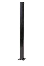 Photo 1 of 2-in x 2-in W x 3-ft H Black Galvanized Steel Universal Fence Post
