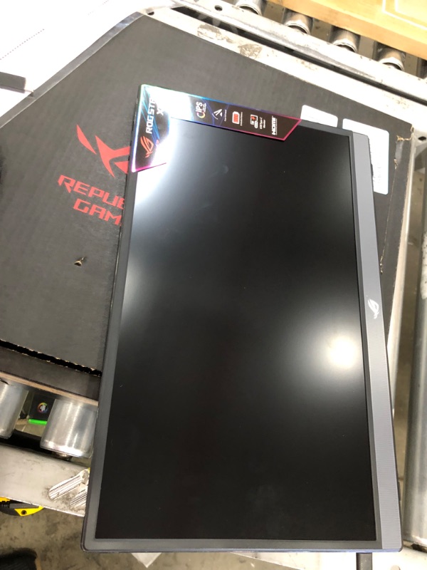 Photo 2 of ASUS ROG Strix 15.6” 1080P Portable Gaming Monitor (XG16AHPE) - Full HD, 144Hz, IPS, G-SYNC Compatible, Built-in Battery, Kickstand, USB-C Power Delivery, Micro HDMI, for Laptop, PC, Phone, Console