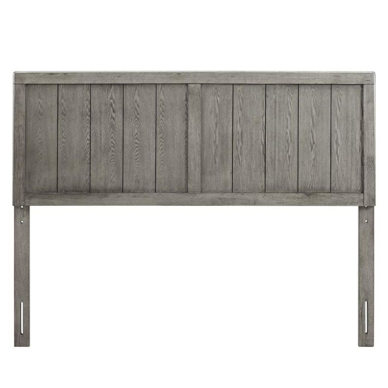 Photo 1 of Modway Robbie King Wood Headboard, Gray
