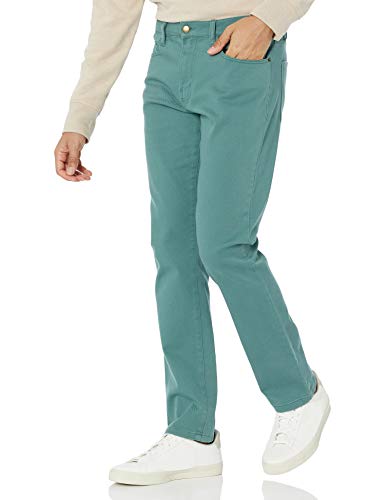 Photo 1 of Amazon Essentials Men's Slim-Fit Stretch Jean, Sage Green, 42W X 29L
