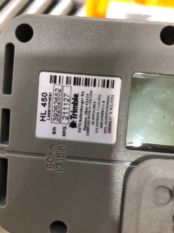 Photo 6 of **UNABLE TO TEST MISSING CHARGER**Spectra Precision LL300N Laser Level, Self Leveling Kit with HL450 Receiver, Clamp, Alkaline Batteries
