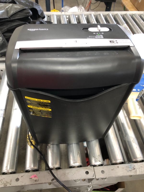 Photo 1 of Amazon Basics 6-Sheet Cross-Cut Paper and Credit Card Home Office Shredder
