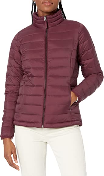 Photo 1 of Amazon Essentials Women's Lightweight Long-Sleeve Full-Zip Water-Resistant Packable Puffer Jacket
