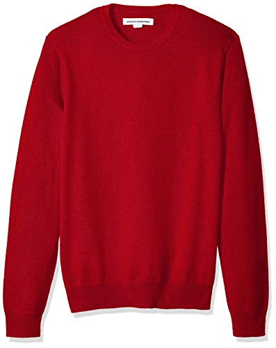 Photo 1 of Amazon Essentials Men's Standard Crewneck Sweater, Red, L
