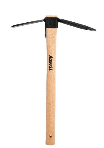 Photo 1 of 14-2/5 in. Wood Handle Digging Hoe/Cultivator Combo 2 Pack
