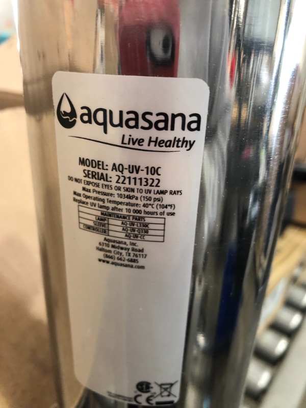 Photo 1 of Aquasana AQ-UV-10C Whole House UV Filter, Chrome
