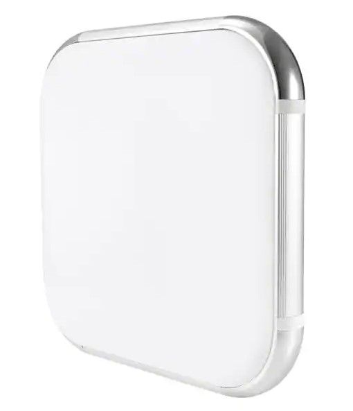 Photo 1 of 17.7 in. 1-Light White Acrylic Ceiling Light Flush Mount
