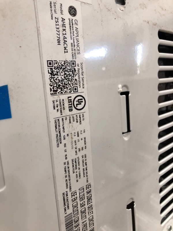 Photo 5 of GE Window Air Conditioner 14000 BTU, Wi-Fi Enabled, Energy-Efficient Cooling for Large Rooms, 14K BTU Window AC Unit with Easy Install Kit, Control Using Remote or Smartphone App
