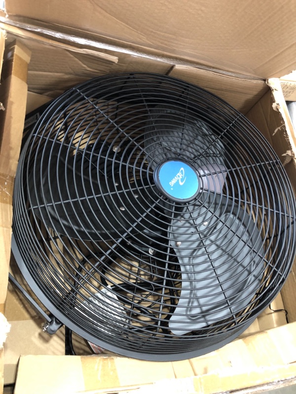 Photo 2 of iLIVING Wall Mounted Variable Speed Indoor/Outdoor Weatherproof Fan, Industrial grade for Patio, Greenhouse, Garage, Workshop, and Loading Dock, Black (Outdoor 18")
