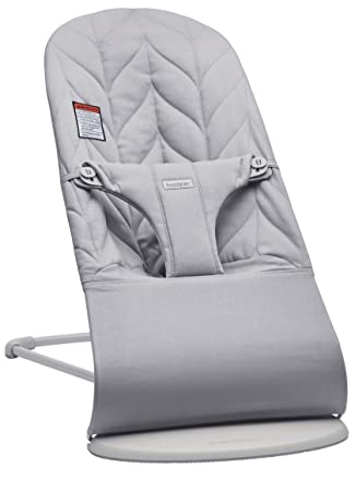 Photo 1 of BabyBjörn Bouncer Bliss, Light Gray Frame, Cotton, Petal Quilt, Light Gray