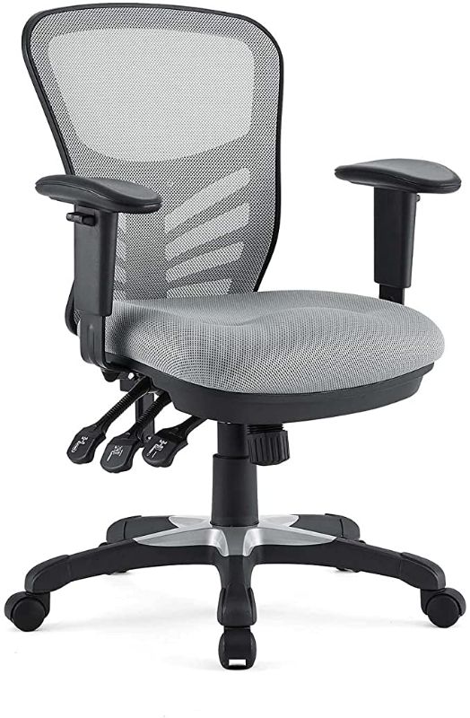 Photo 1 of Modway EEI-757-GRY Articulate Ergonomic Mesh Office Chair in Gray

