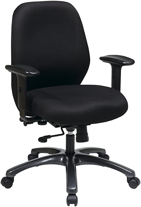 Photo 1 of Office Star High Intensity Use Ergonomic Chair with 2-To-1 Synchro Tilt, Black
