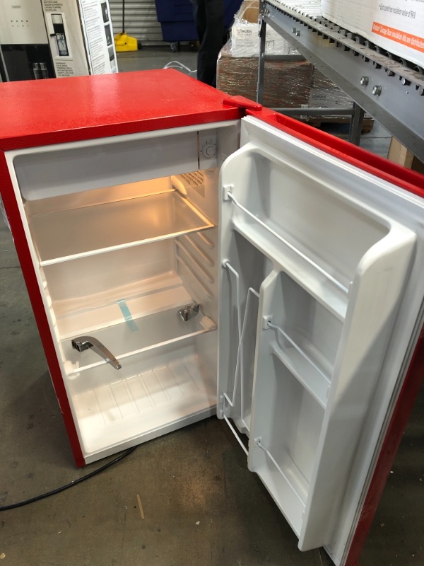 Photo 3 of Frigidaire 3.2 Cu. Ft. Retro Compact Refrigerator with Side Bottle Opener EFR376, Red
