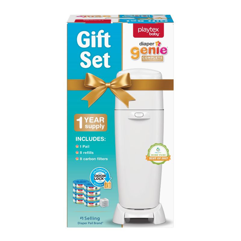 Photo 1 of Playtex Baby Diaper Genie Complete Gift Set (1 Pail, 8 Refills, 8 Carbon Filters)
