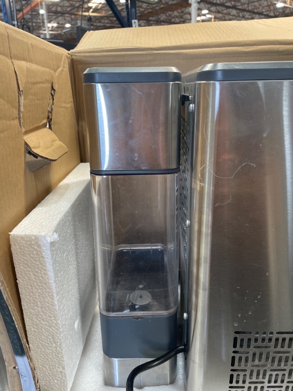 Photo 3 of GE Profile Opal | Countertop Nugget Ice Maker with Side Tank | Portable Ice Machine Makes up to 24 Lbs. of Ice per Day | Stainless Steel Finish
