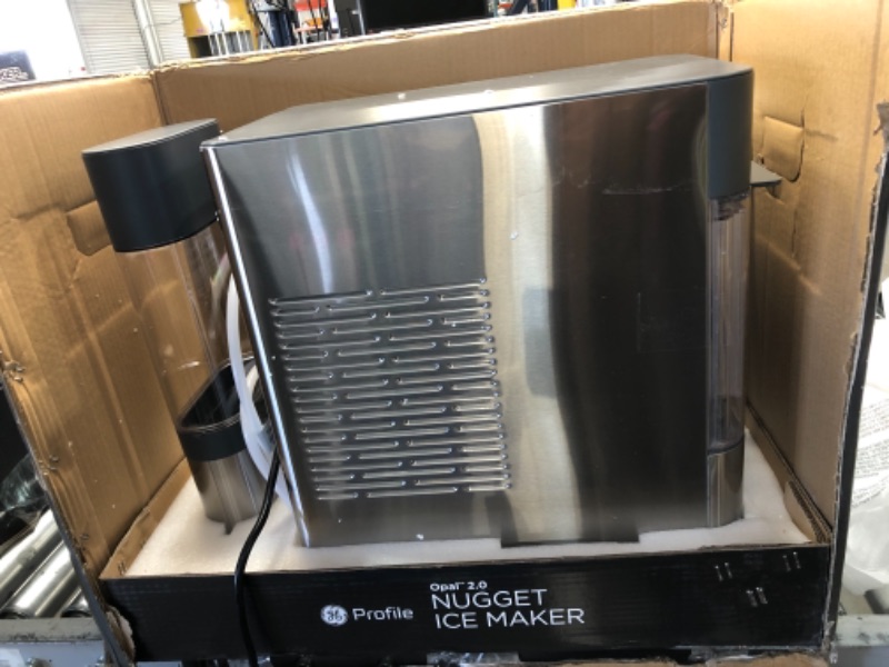 Photo 2 of GE Profile Opal 2.0 | Countertop Nugget Ice Maker with Side Tank | Ice Machine with WiFi Connectivity | Smart Home Kitchen Essentials | Stainless Steel
