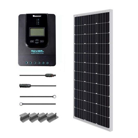 Photo 1 of Renogy 100 Watt 12 Volt Monocrystalline Solar Starter Kit with 40A Rover MPPT Charge Controller
